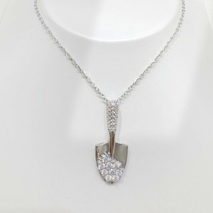 Collier pendentif pelle unique en argent sterling 925 personnalisé, chaîne en or 14 carats de luxe, colliers personnalisés pour mariée, pour femmes - Product Image 1