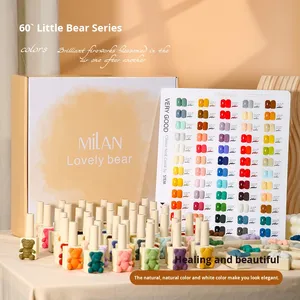 60 Color Vegan UV Gel Nail Polish Kit 15ml LED UV Cure Long Lasting Gel Set for Salon Wholesale - Product Image 1