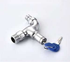 <span class=keywords><strong>Robinet</strong></span> verrouillable en alliage de zinc pour machine à laver à froid unique <span class=keywords><strong>robinet</strong></span> d'eau de lavage à poignée unique avec clé de verrouillage <span class=keywords><strong>robinet</strong></span> antivol extérieur - Product Image 4