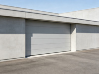 Porte de garage sectionnelle à grande ouverture en acier robuste, isolation thermique, adaptée aux ateliers de réparation, aux entrepôts logistiques, aux appartements et aux communautés