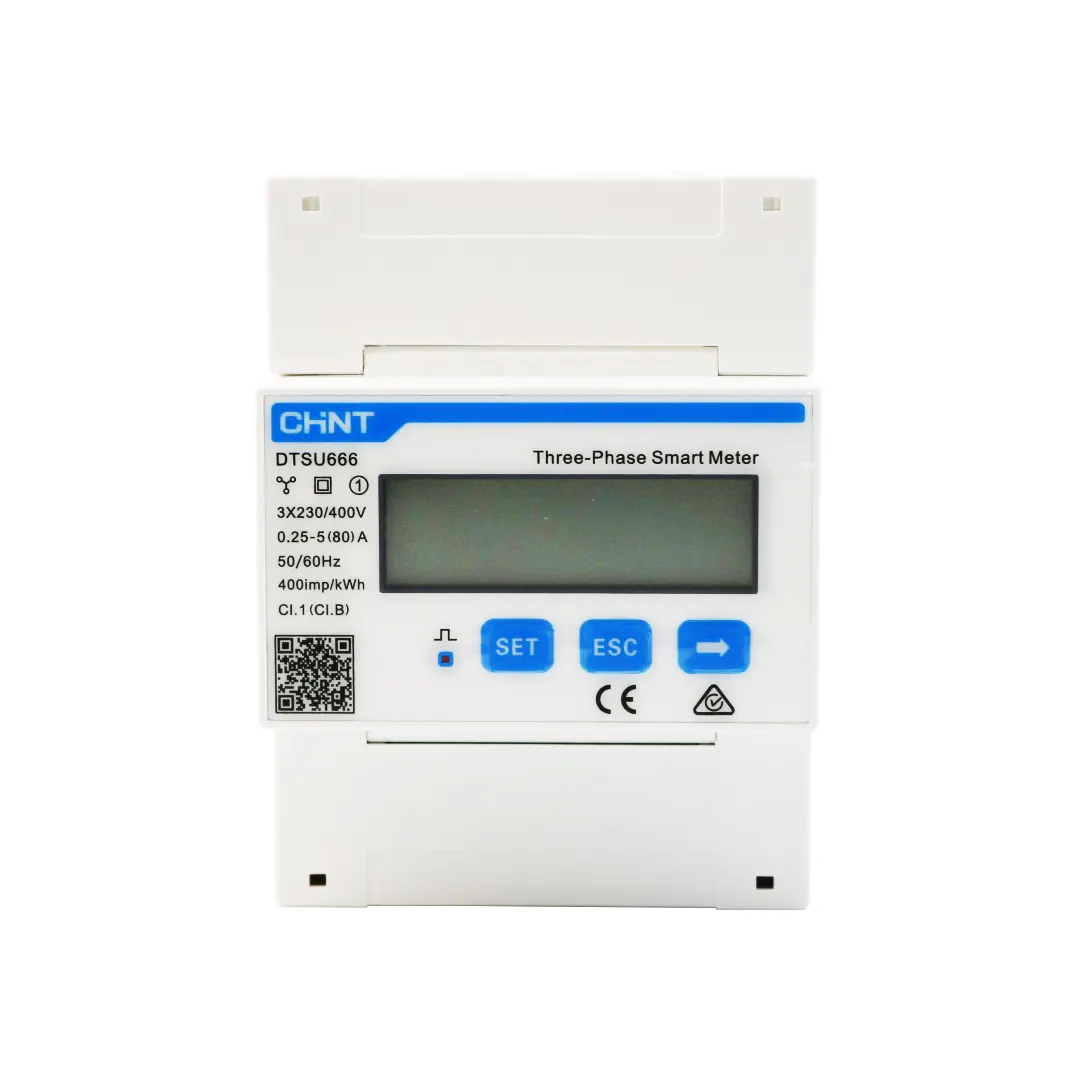 Deye CHINT CHNT DTSU666 RS485 220V/380V 5-80A watt-Hour จอแสดงผลดิจิตอลอัจฉริยะ3เฟสขนาดเล็กอิเล็กทรอนิกส์