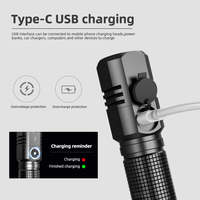 Lampe torche LED portable Helius P50 ultra-lumineuse longue portée pour la randonnée, le camping et la maison, mini lampe rechargeable pour activités extérieures