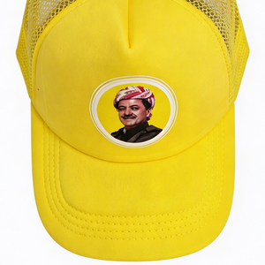 Cappello Trucker Personalizzato con Logo Sublimato a 6 Pannelli in Tela per Campagna Elettorale <span class=keywords><strong>Massoud</strong></span> Barzani - Stampa Digitale Regolabile All'Ingrosso - Product Image 4