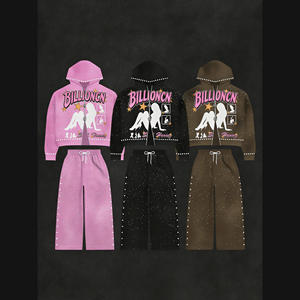 Summer Smart Casual Embroidery Printed Breathable Unisex <b>Knitted</b> Seamless Fusing Jogger <b>Set</b> Oversized Hoodie Trouser Custom - Product Image 1