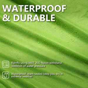 Carpa de Camping Impermeable Ultraligera de Doble Capa con Varillas de Fibra de Vidrio para 3-4 Personas, Cuatro Estaciones, Montaje en 10 Minutos, 2 Piezas de Nailon Ripstop - Product Image 2