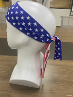 Bandeau de drapeau américain personnalisé bandeau réglable solide bandeau de cheveux bandeau de tête unisexe bandeaux de sport de logo personnalisé pour le basket-ball course tennis