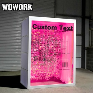 WOWORK 도매 아크릴 잡지 커버 포토 부스, 완벽한 파티 이벤트 장식 배경을 위한 RGB 일러스트레이션 조명 포함 - Product Image 1