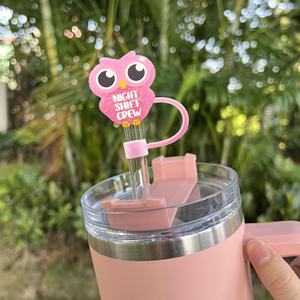 Cubiertas de Silicona Reutilizables para Pajitas de Vasos, Estilo Dibujos Animados, 1 cm, Grado Alimenticio, Accesorios para Bebidas Saludables, Venta al Por Mayor - Product Image 6