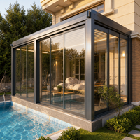 Pergola bioclimatique en aluminium de style européen pour terrasse et jardin, usage extérieur, qualité commerciale robuste