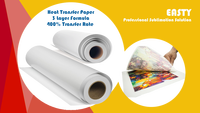 72 "64'' 44 ''90gsm, rouleau de papier de sublimation d'impression à grande vitesse 100gsm