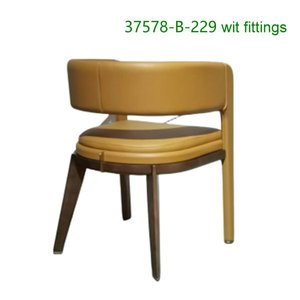 Sillas de comedor de cuero de madera maciza de lujo ligero-Silla de comedor moderna 37578-B-229 con accesorios - Product Image 1