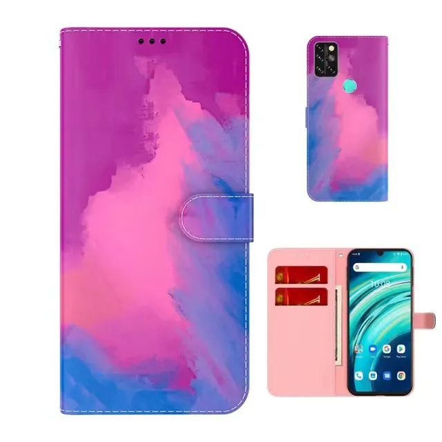 Casing Dompet untuk Alcatel 1S 3L 2021 1S2021 3L2021 Casing Kulit Lipat Berkualitas Tinggi Sampul Pelindung Cangkang Ponsel Penutup Cat Air Warna-warni