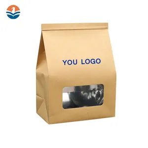 Oem/Odm Kraft Pouch Droog Voedsel Verpakking Popcorn Noten Nag Nolsa De Papel Torba Standup Sac En Papier tassen