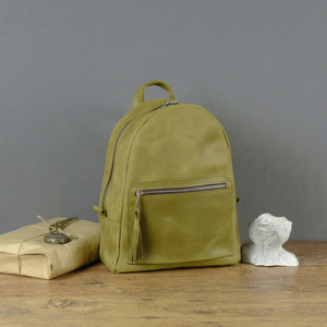 Everyday Genuine Leather Laptop Mini <b>Backpack</b> Purse <b>Small</b> Real Leather Daypack Luxury <b>Women</b> Travel Rucksack Custom LMBP-0035C - Product Image 1