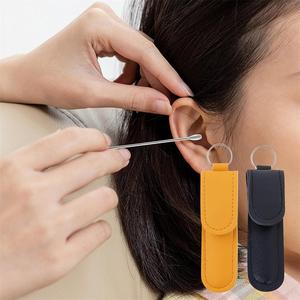 Lot de 6 curettes à cérumen en acier inoxydable pour le nettoyage des oreilles, kit de soin et d'entretien - Product Image 6