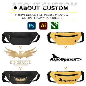 IDEA DE REGALO Riñonera de nailon impermeable para mujer con logo personalizado, venta al por mayor, riñonera cruzada para correr con orificio para auriculares - Product Image 3