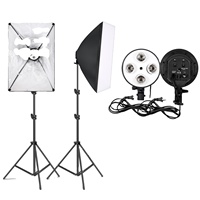Kit de studio photo professionnel avec boîte à lumière 50x70cm