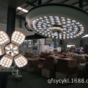 โคมไฟผ่าตัด LED ไร้เงา รูปทรงกลีบดอกไม้ พร้อมหน้าจอ สำหรับการปลูกถ่ายฟัน 150W ได้รับการรับรองมาตรฐาน CE - Product Image 2