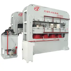 Popular design wood moulding and door frame lines hydraulic heating press machine