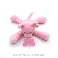 Jouet de sucette personnalisé en peluche animal éléphant ours singe chien en forme de nouveau-né bébé