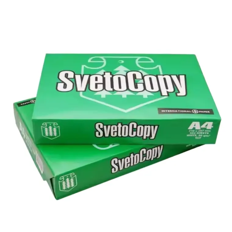 Best Selling Product SvetoCopy 100% Virgin Wood Pulp Printing Paper White A4 Copy Paper 80 Gsm For Business Office