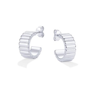 Boucles d'oreilles créoles épaisses en alliage plaqué or 14 carats PAVOI - Bijoux bohèmes chics pour femmes, or jaune sans pierres précieuses, cadeau - Product Image 4