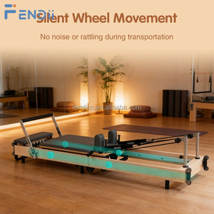 Cama de Pilates Reformer Plegable de Madera de Arce y Roble con Resistencia Ajustable para Gimnasio en Casa y Uso en Estudio - Product Image 6