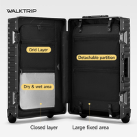 Valise à cadre PC avec logo personnalisé, grande capacité, valise durable avec roulettes silencieuses, design personnalisé, valise de voyage à roulettes