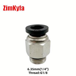 Stainless Steel G1/8 <b>Threads</b> Straight Micro Line Hose Fitting for Air <b>Tools</b> Customizable for 6.35mm (1/4') OD Tube - Product Image 4