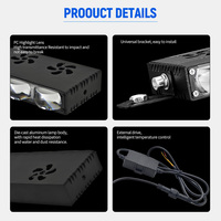 Lampe Cenree 1-4 ampoules, nouveau modèle |   Plaque arrière en aluminium et ventilateur intégré, adaptateur universel 20-60W, 6500 lm, 6000K