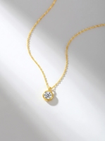 Cadena de eslabones con colgante de plata 925 certificada, moissanita y circonita, exquisita, personalizable OEM/ODM, romántica, para venta transfronteriza