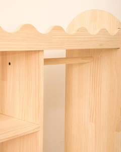 Legno del bambino guardaroba Montessori cremagliera abbigliamento guardaroba abbigliamento portaoggetti per bambini - Product Image 6