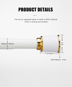 YIJIALE <span class=keywords><strong>Tringle</strong></span> à rideau en métal extensible <span class=keywords><strong>de</strong></span> 161.4 à 196.6 pouces <span class=keywords><strong>sans</strong></span> fer à <span class=keywords><strong>percer</strong></span> <span class=keywords><strong>Tringle</strong></span> à rideau <span class=keywords><strong>de</strong></span> chambre décorative pliante réglable - Product Image 3