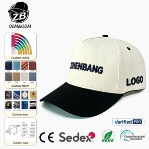 Casquette de baseball 5 panneaux décontractée et sportive HKZB, personnalisable avec logo brodé, bicolore, pour l'extérieur et le streetwear - Product Image 1