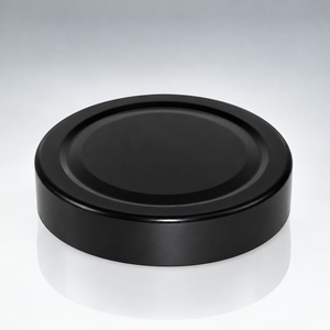 Tapa metálica negra moderna de 66 mm con cierre giratorio profundo para frascos de vidrio, sellado hermético, OEM personalizado - Product Image 1
