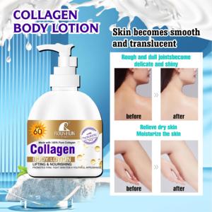ROUSHUN <span class=keywords><strong>Lait</strong></span> Corporel Hydratant et Lissant 100% Pur Collagène et Acide Hyaluronique, Effet Lifting, pour Peaux Sèches, Rugueuses et Ternes, Protection Solaire - Product Image 2
