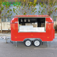 Remorque de restauration commerciale WECARE entièrement équipée, bar à café mobile, camion de restauration rapide pour glaces, hot-dogs, pizzas, avec cuisine complète