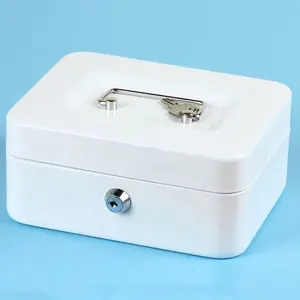 Caja fuerte de efectivo CEQSAFE, moneda de acero más vendida, cerradura de llave de Metal de dinero pequeño colorido, ahorra dinero, negro/rojo/azul/blanco