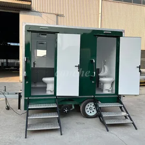 Conteneur WC mobile de 4 mètres pour espaces verts urbains, remorque WC public portable à vendre - Product Image 2