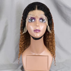 Dichte 200% 1B/30 Virgin Hair Lace Front Perücke 13x4 Transparente Spitze Deep Wave Hair Curly Perücken Echthaar Perücken Frontal Lace Bob - Product Image 3