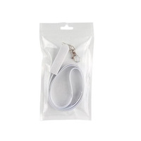 Kabel Pengisi Daya Nilon IOS Tipe C Sling Hangtag Kabel Data Tiga-dalam-Satu Hadiah Kabel Android yang Dapat Disesuaikan 5W 1m Putih