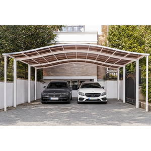 Cochera Moderna de Aluminio, Kit de Instalación Modular Fácil, Configuración de Doble Plazo para Estacionamiento en Exteriores, Jardín, Hogar y <span class=keywords><strong>Garaje</strong></span> - Product Image 6