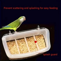 ODM&OEM Mangeoire et abreuvoir pour oiseaux rectangulaires transparents anti-déversement écologiques en plastique pour usage intérieur
