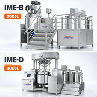 Système de mélange sous vide industriel Imberson 3000L avec plateforme et tuyauterie, unité homogénéisatrice à cisaillement élevé