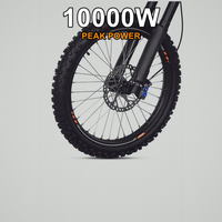 Moto tout-terrain électrique 72V 40AH 10KW de puissance maximale, 400NM de couple, autonomie de 120KM, vitesse de 90KMH, pente de 65 degrés, amortisseurs réglables, frein à 4 pistons