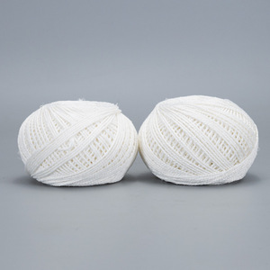 Cotton Yarn Ball 200g Ring Spun <b>Bleached</b> Moisture Absorbent For Construction And Craft Use - Product Image 2