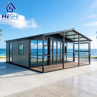Rumah Kontainer Prefabrik Ekspansi 20Ft Bersertifikat Insinyur, 3 Kamar Tidur, Dapur, Galvanis, Lipat, Mobile, dan Dapat Dipindahkan