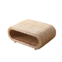 Table basse tatami simple et durable pour balcon, fenêtre ou petit espace, mobilier moderne en herbe de la canne pour salon