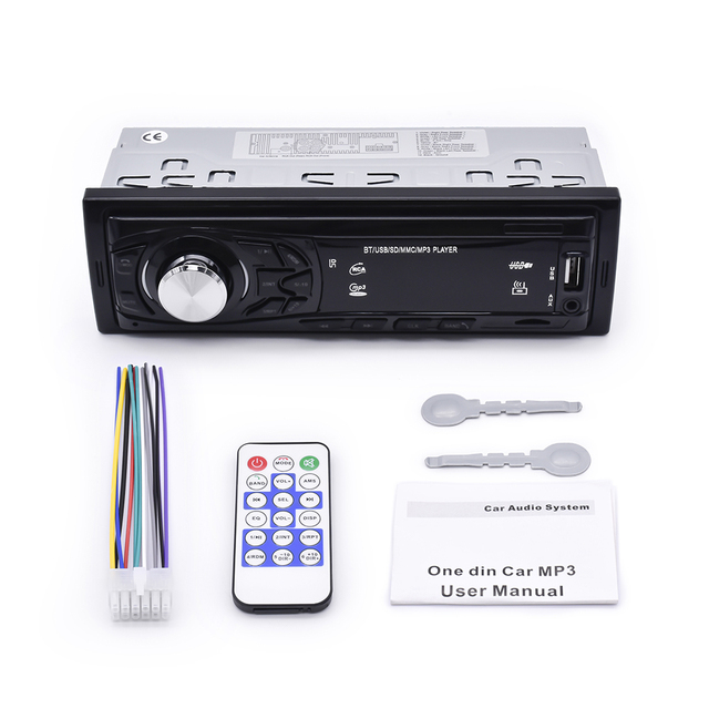 Hot Sale Universal Auto Radio 7 Colors 12V 24V Car Audio Mp3 Player 1 Single Din With BT USB SD AUX FM Car Radio Player