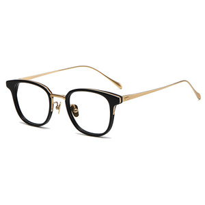 Z <span class=keywords><strong>Yong</strong></span> Zhang Zhilin <span class=keywords><strong>Jing</strong></span> Boran Fei Ke Lunettes de vue rétro japonaises vintage ultra-légères en titane pur pour femmes, monture complète, avec prescription AC - Product Image 1